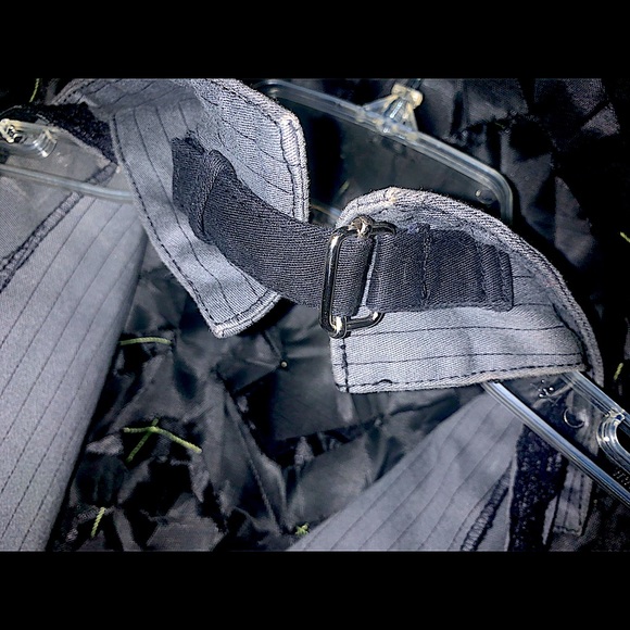 SALE  Vtg Tripp nyc Pinstripe zip Halter with built in cami - Picture 6 of 13